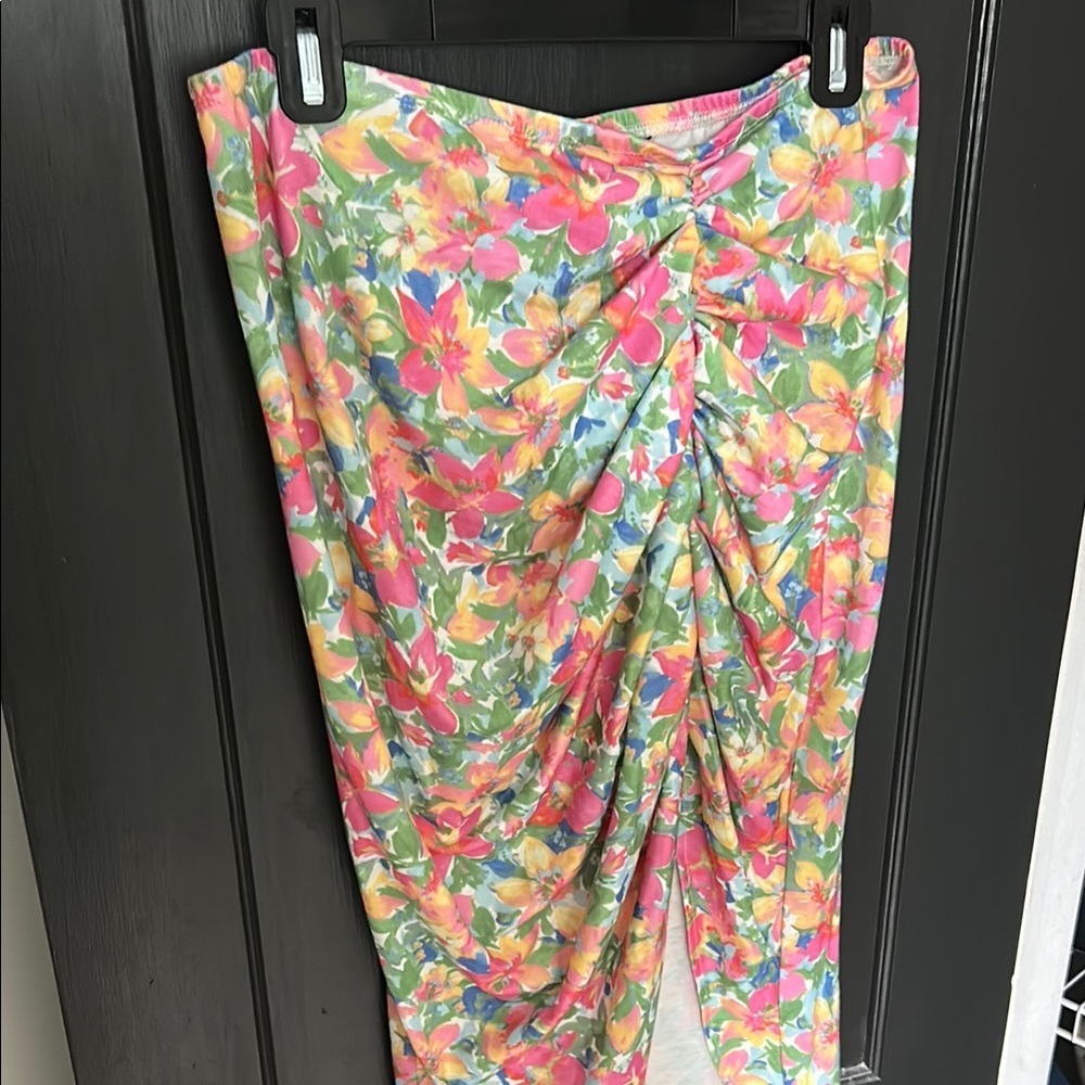 SHEIN Floral Midi Skirt - Multicolor - Picture 2 of 2